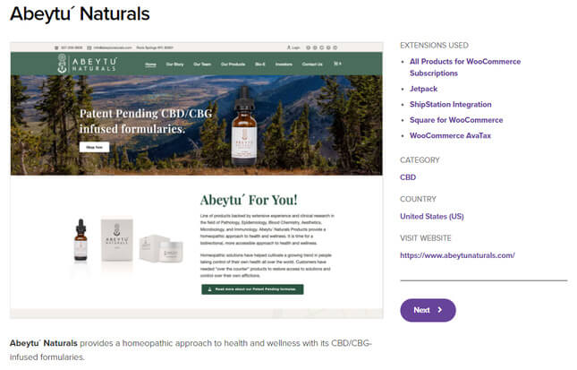 woocommerce example abeytu naturals