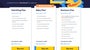 HostGator's three shared shared hosting plans with small summaries and prices