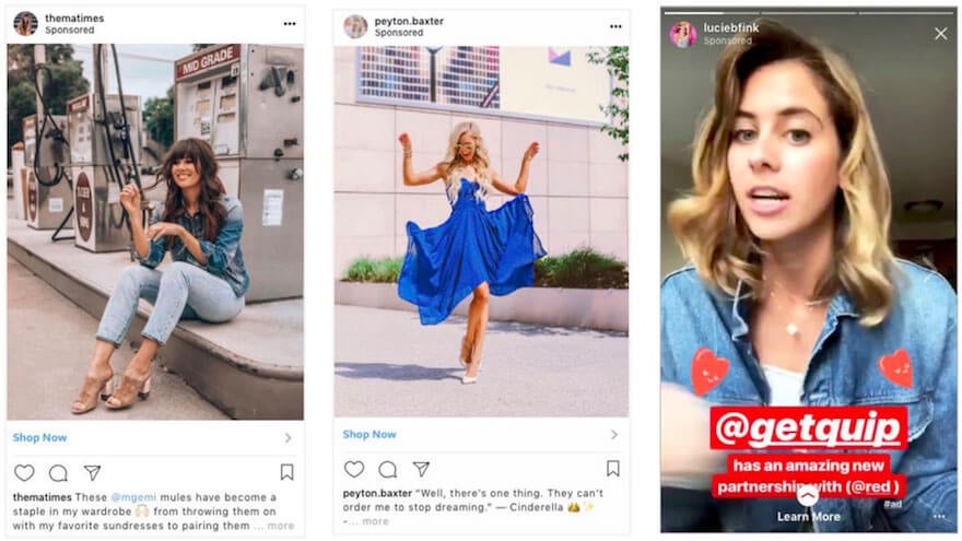 Influencer whitelisting examples