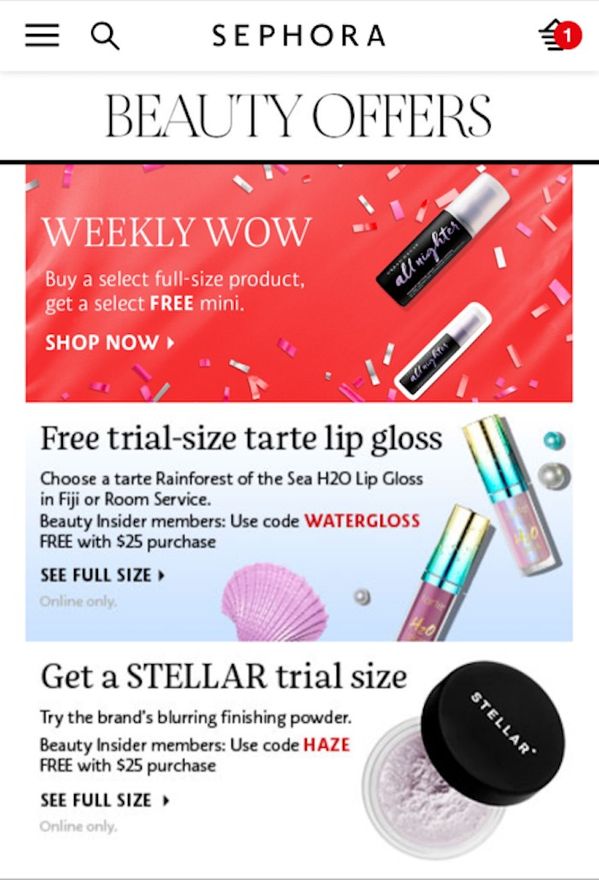 sephora promotions