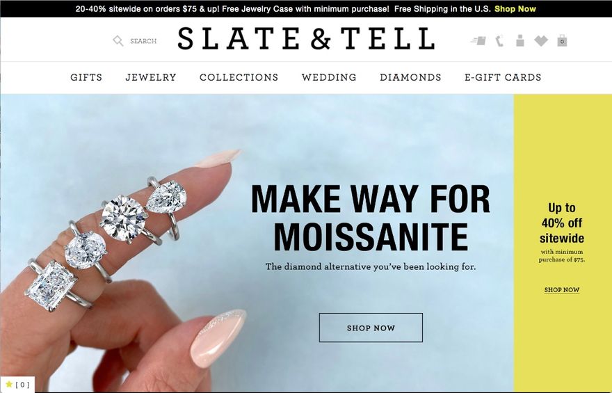 slate & tell website marketing channel example