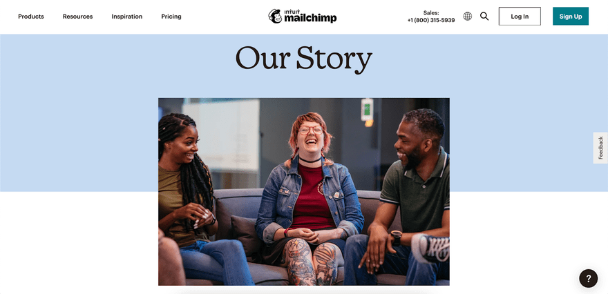 about us page examples mailchimp