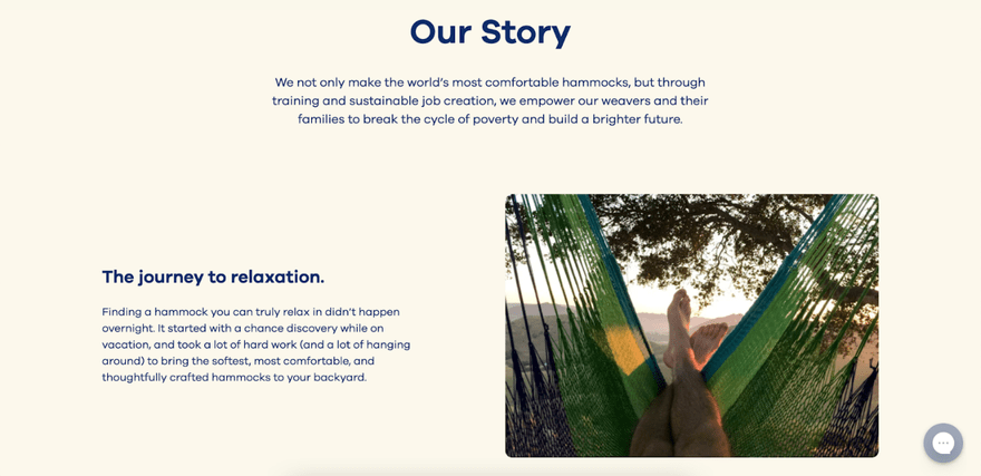 about us page examples yellow leaf hammocks