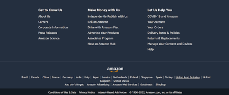 Amazon website screenshot 1