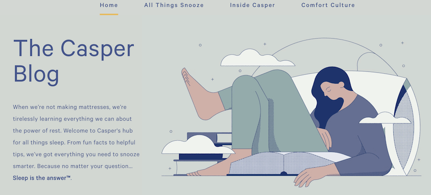 Casper blog page describing the importance of rest