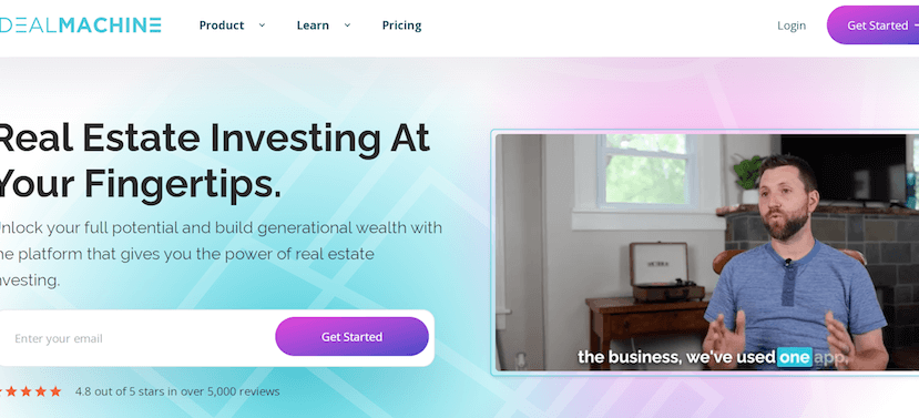 Deal Machine real estate investor website screenshot 1