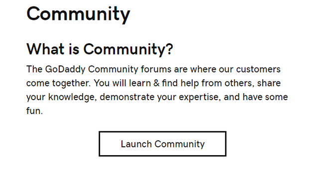 godaddy support forum