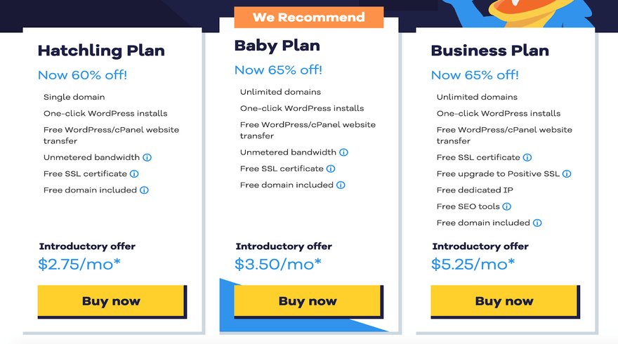 hostgator shared plan prices