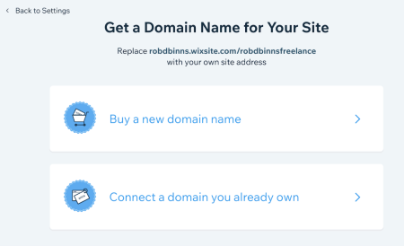 how to change wix url domain settings
