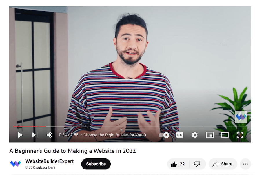 Still of how to video with a man in striped top talking to camera