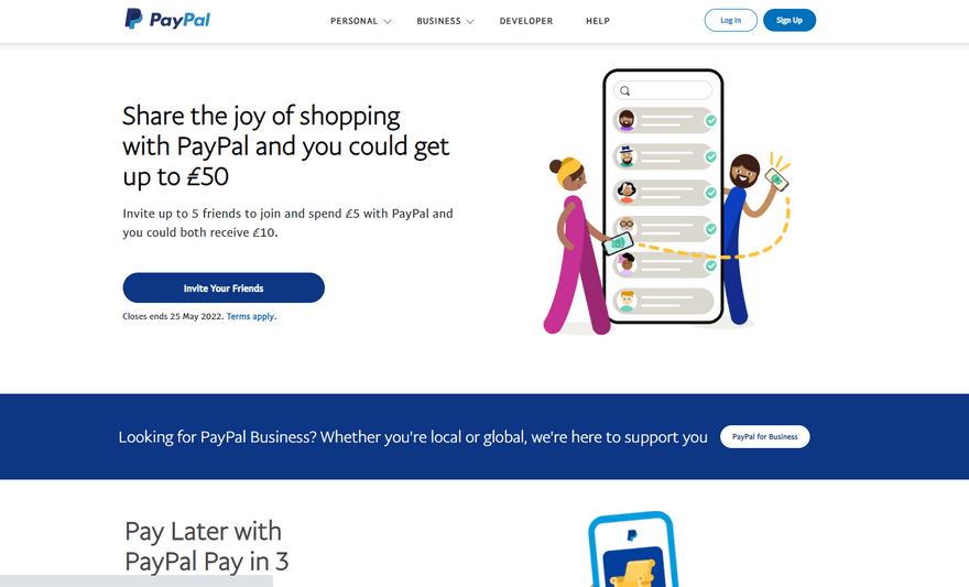 PayPal Homepage