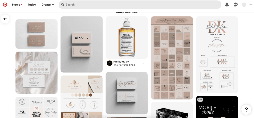 Pinterest branding vision board