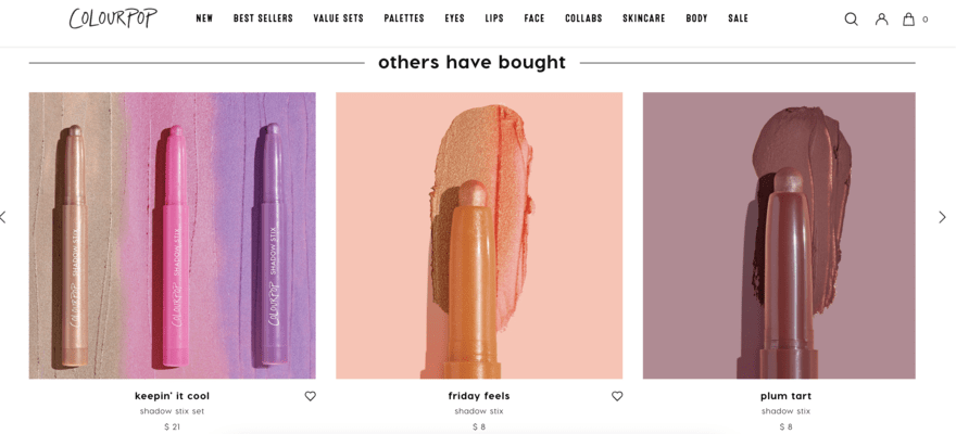 Color Pop Cosmetics Website