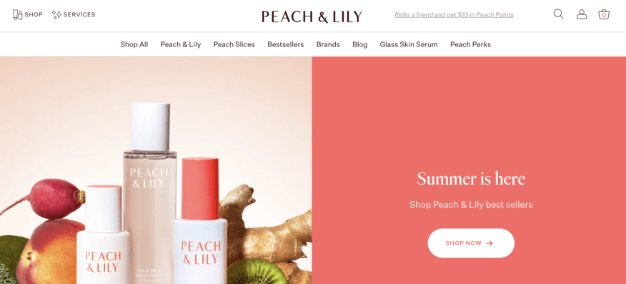 Peach and Lily Website