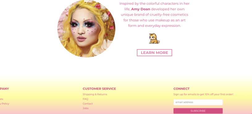 Sugarpill Cosmetics website