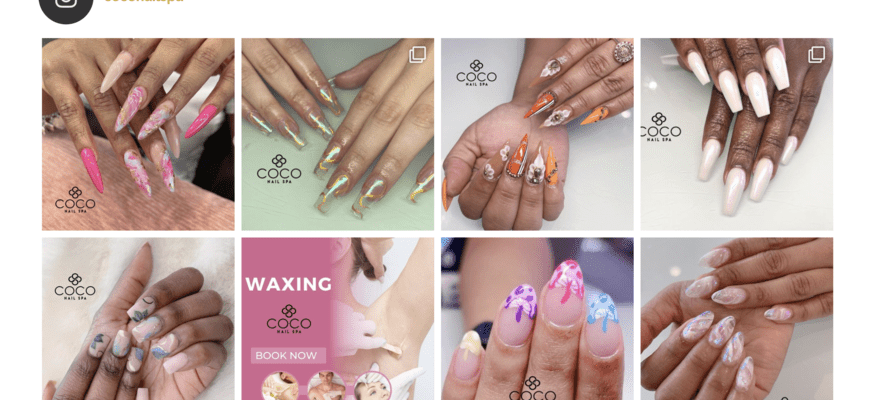 Coco Nails and Spa website