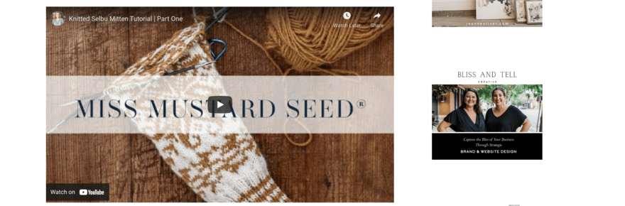 Arts and crafts blog Miss Mustard Seed