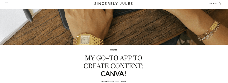 Lifestyle blog Sincerely Jules