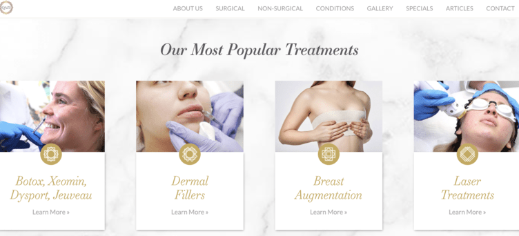 QaziClinic medspa website example