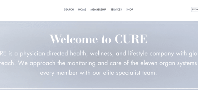 Cure Daily medspa website example