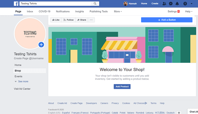 Setting up a Facebook shop