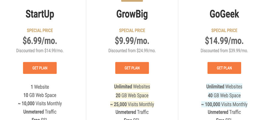 siteground pricing plans