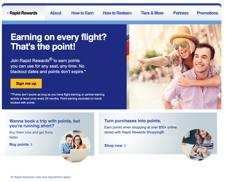 Southwest Airlines loyalty program