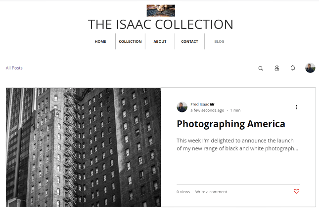 squarespace blog page