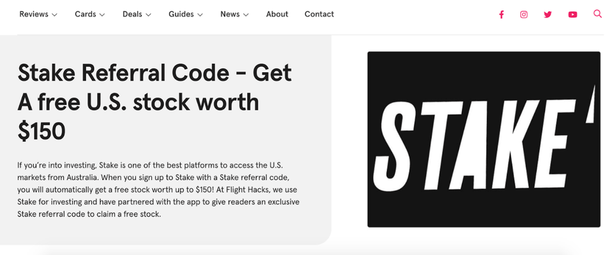 Stake website referral code
