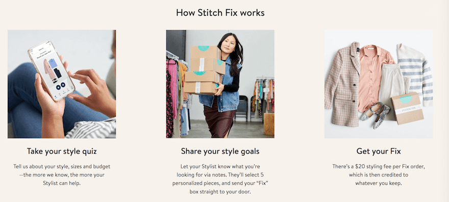 Stitch Fix website screenshot