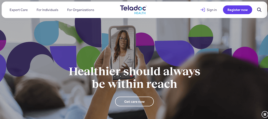 Teladoc Health website screenshot