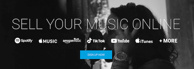 TuneCore homepage screenshot