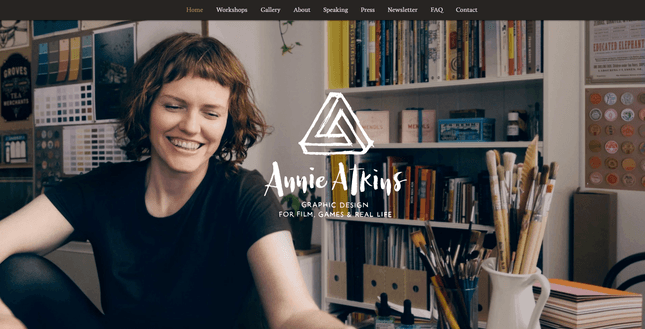 wix resume homepage example annie atkins